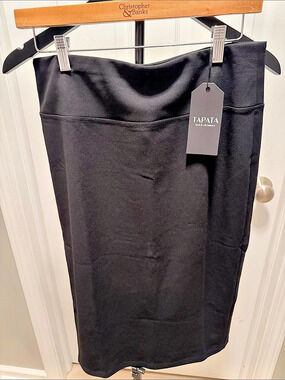 TAPATA Black Midi Skirt NWT